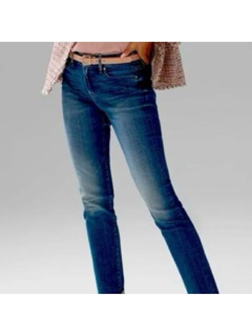 White House Black Market Mid-Rise Everyday Soft Girlfriend Jeans
